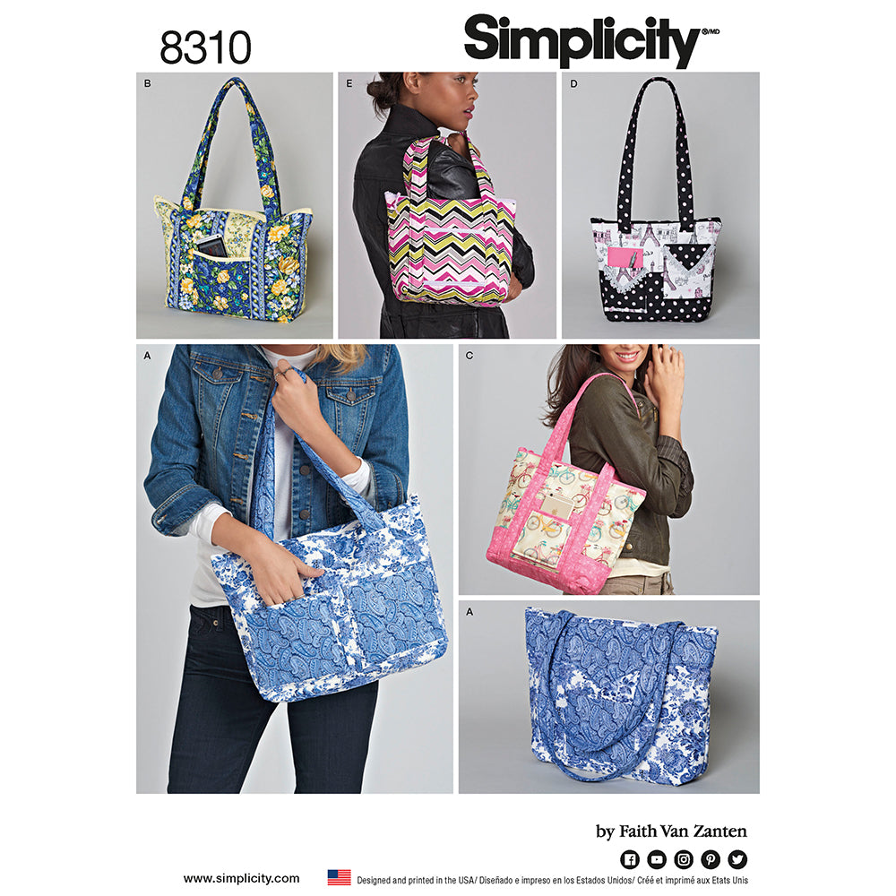 SIMPLICITY 8310 Quilted Bags