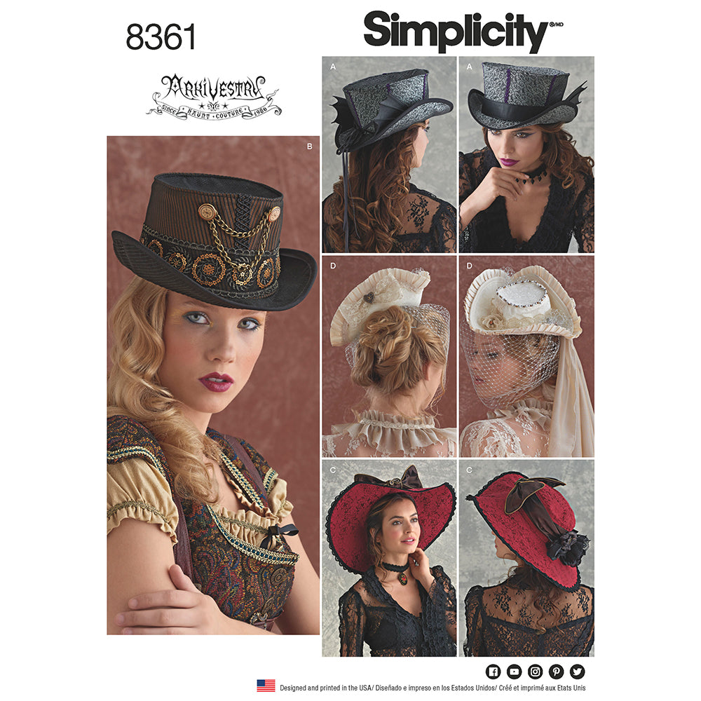 SIMPLICITY 8361 Costume Hats