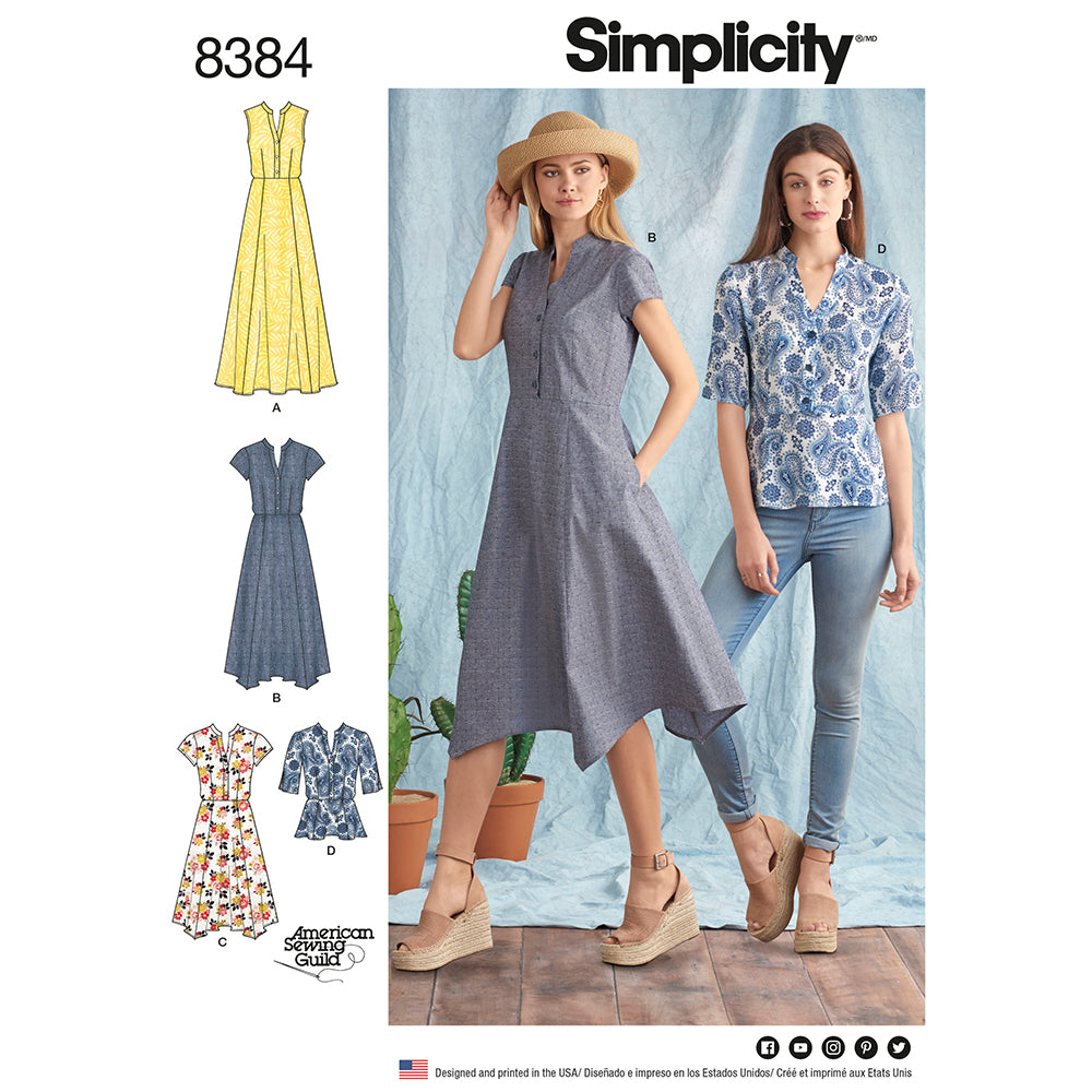 SIMPLICITY 8384 ASG Misses' Dress Top