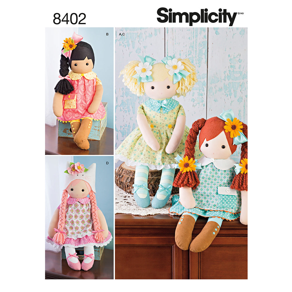 SIMPLICITY 8402 Stuffed Animal Craft Doll