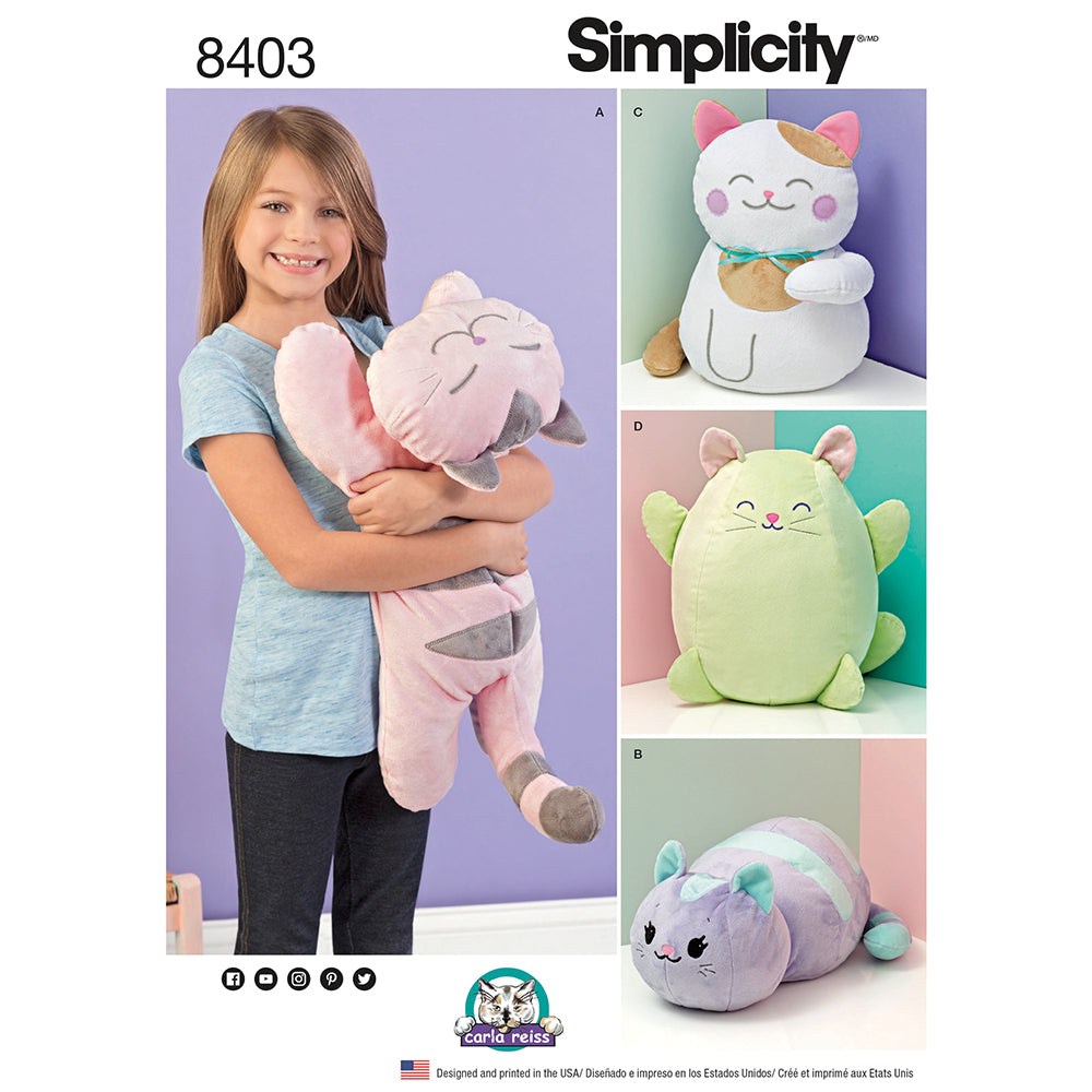 SIMPLICITY 8403 Stuffed Animal Craft Cat