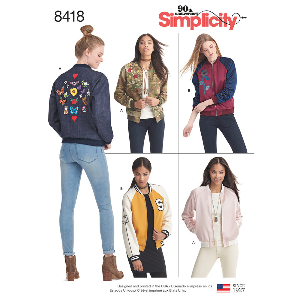 SIMPLICITY 8418 Misses' Bomber Jacket