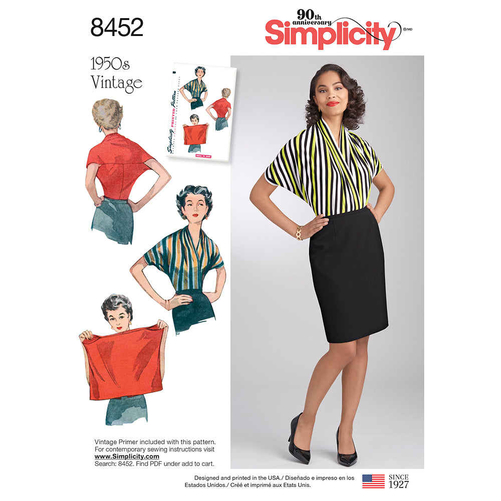 SIMPLICITY 8452 Misses' Vintage Blouse