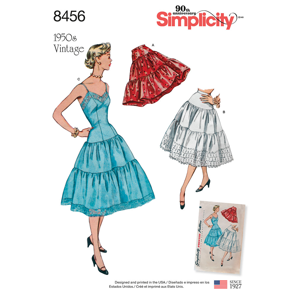 SIMPLICITY 8456 Misses' Vintage Slips