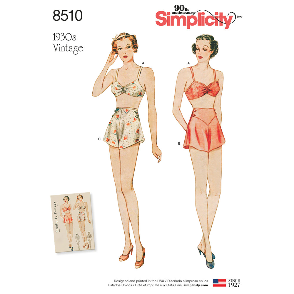 SIMPLICITY 8510 Misses' Vintage Sleepwear