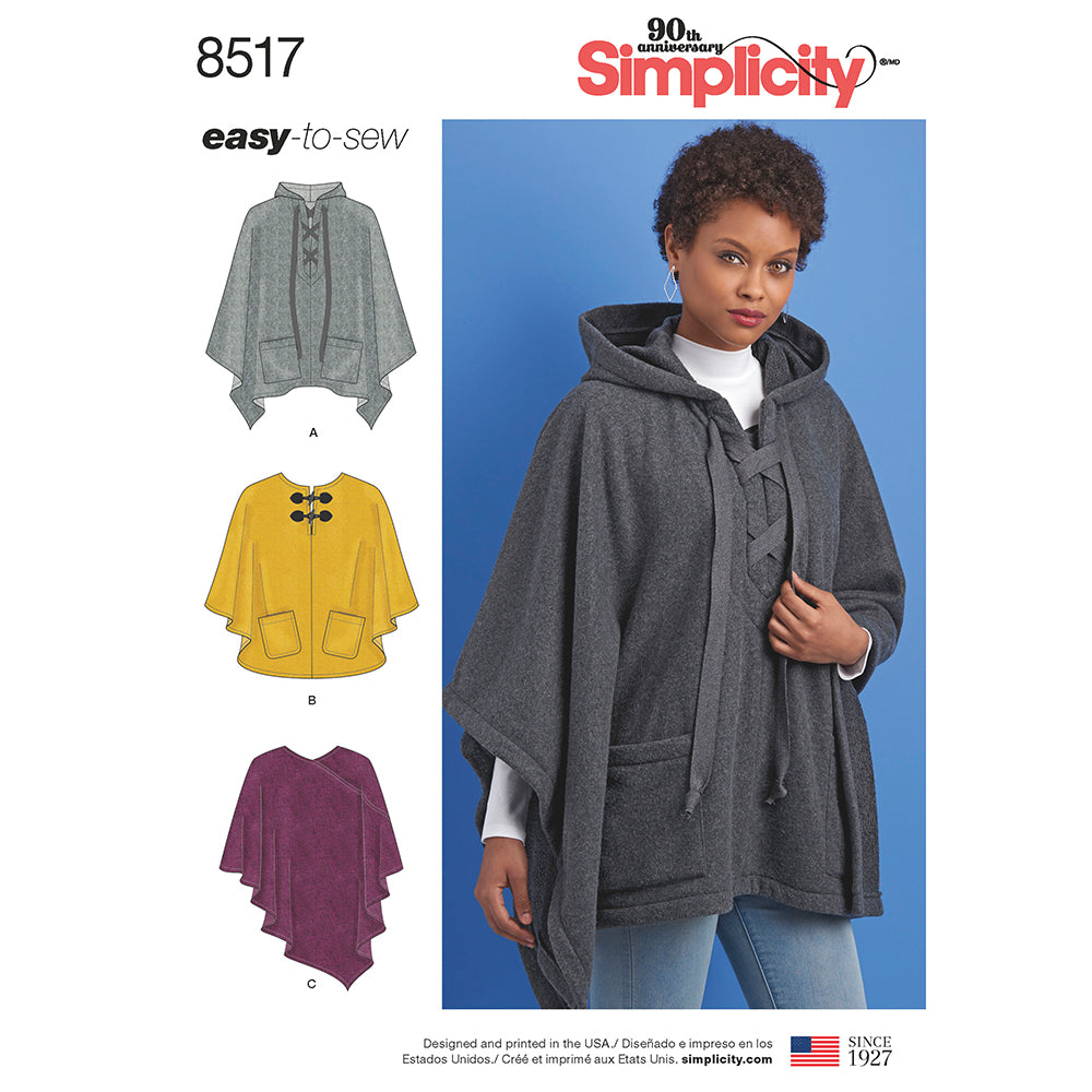 SIMPLICITY 8517 Misses' Poncho