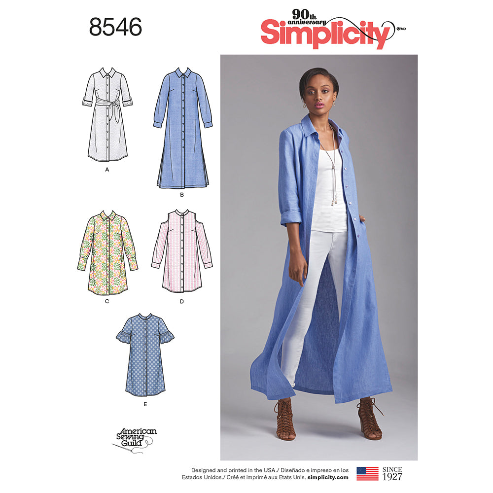 SIMPLICITY 8546 Misses' Shirt Dress