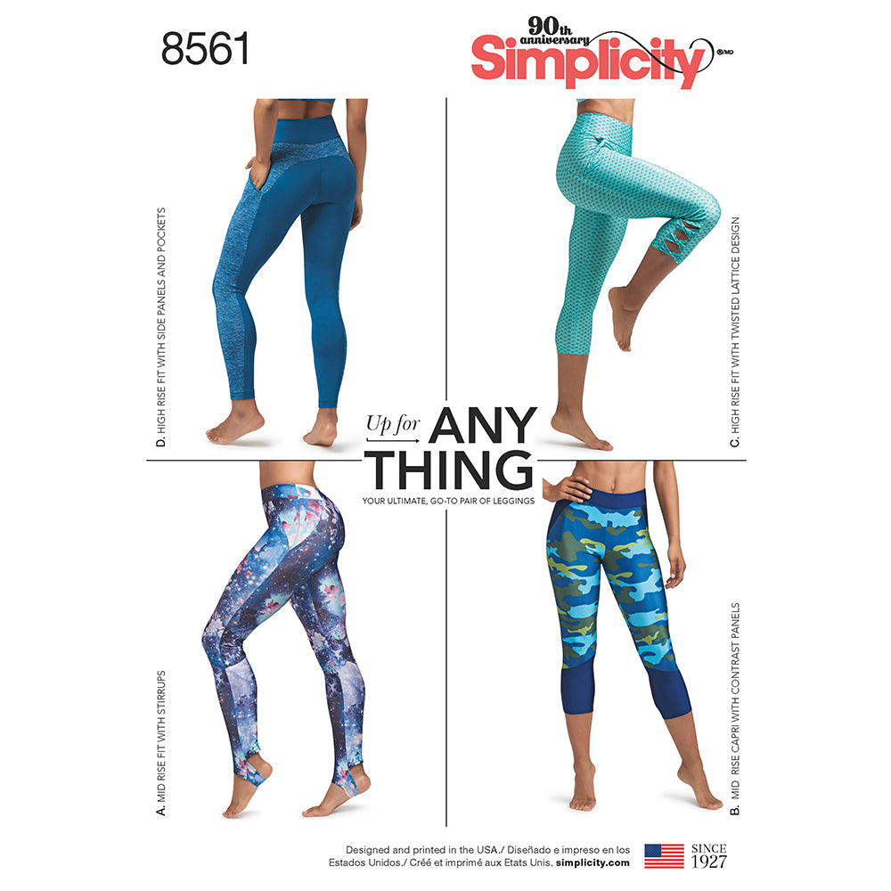 SIMPLICITY 8561 Misses' Pocket Leggings