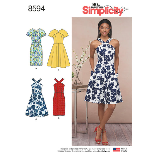 SIMPLICITY 8594 Misses' Fit Petite Dress
