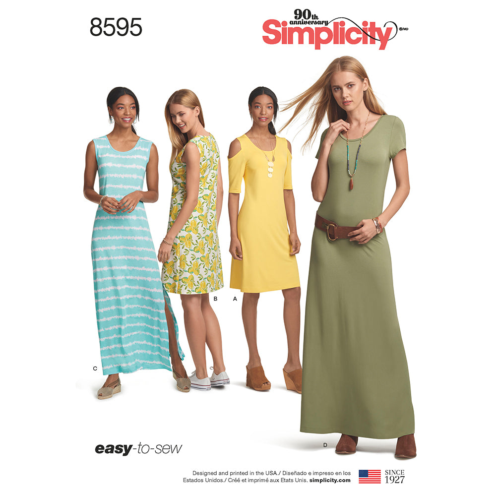 SIMPLICITY 8595 Misses' Easy Knit Dress
