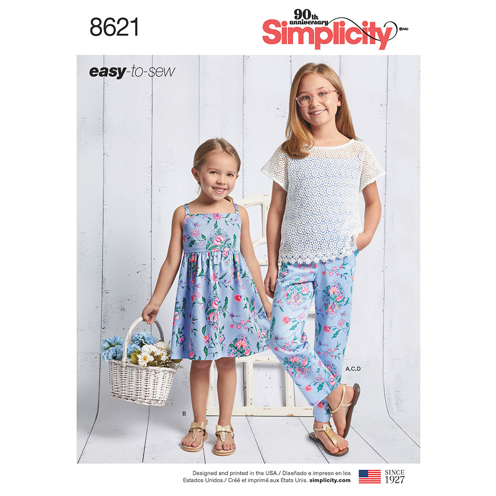 SIMPLICITY 8621 Children And Girls Easy Separate