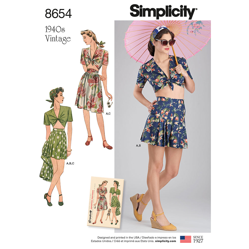 SIMPLICITY 8654 Misses' Vintage Two Pieces