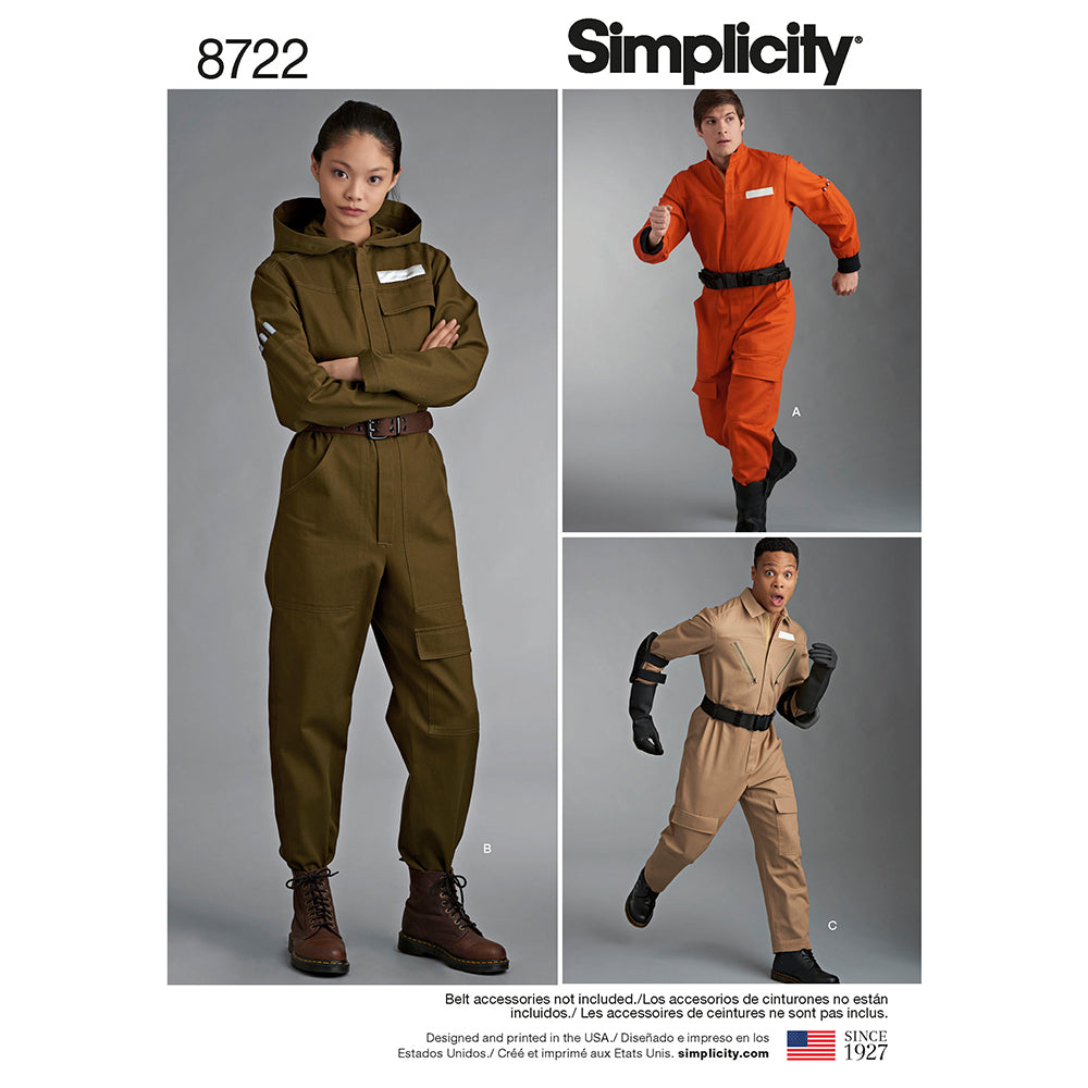 SIMPLICITY 8722 Unisex Flight Costume