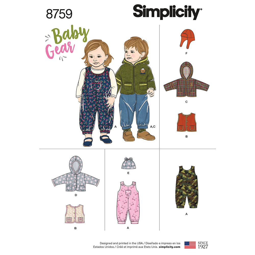 SIMPLICITY 8759 Babies Sportswear