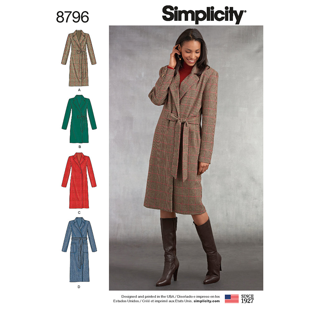 SIMPLICITY 8796 Misses' Petite Coat