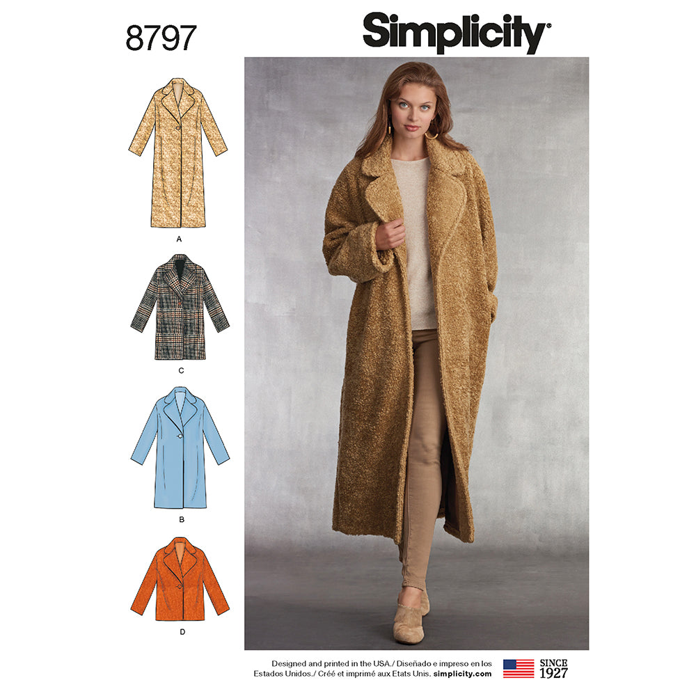 SIMPLICITY 8797 Misses' Loose Coat