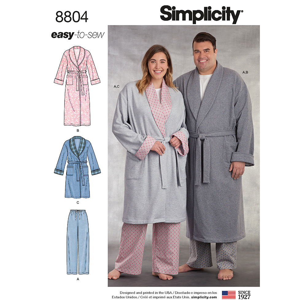 SIMPLICITY 8804 Unisex Sleepwear