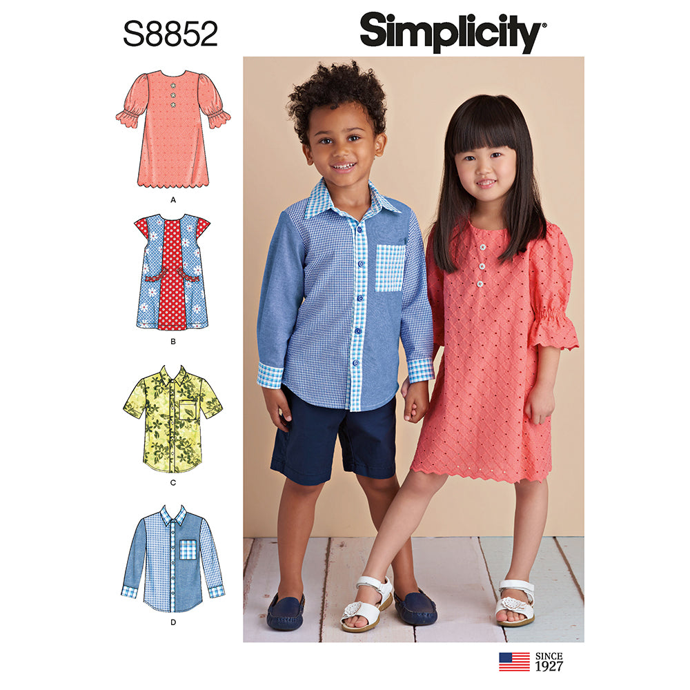 SIMPLICITY S8852 Children’s Dress And Shirt