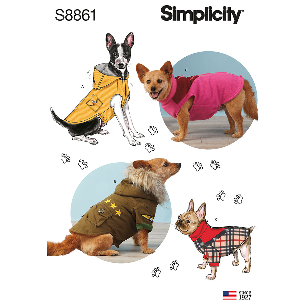 SIMPLICITY S8861 Dog Coats
