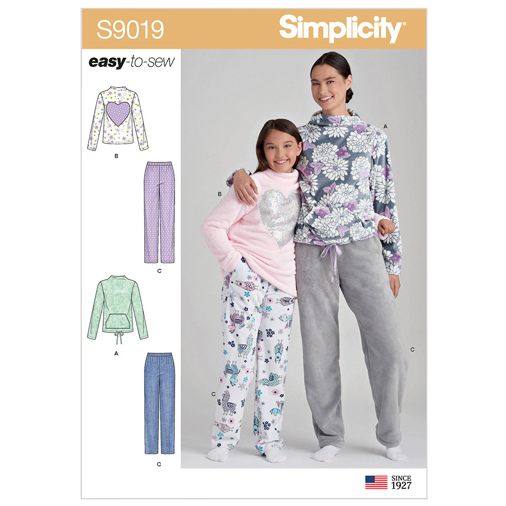 SIMPLICITY S9019 Misses' Girls' Lounge