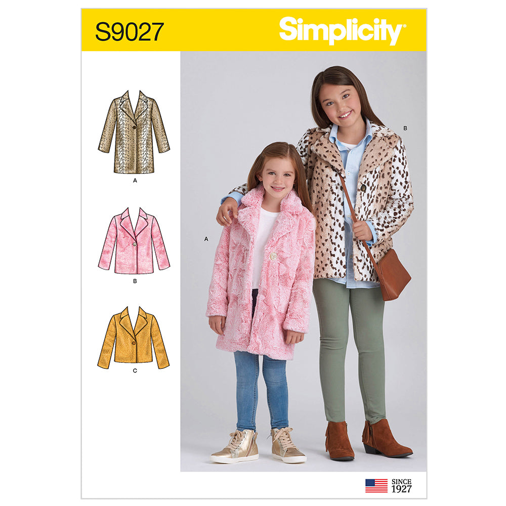 SIMPLICITY S9027 Children And Girls' Coat Jacket