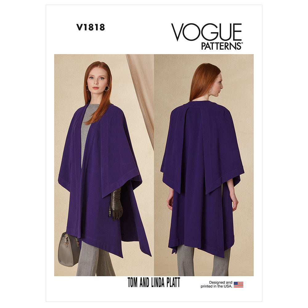 VOGUE V1818 Misses' Cape