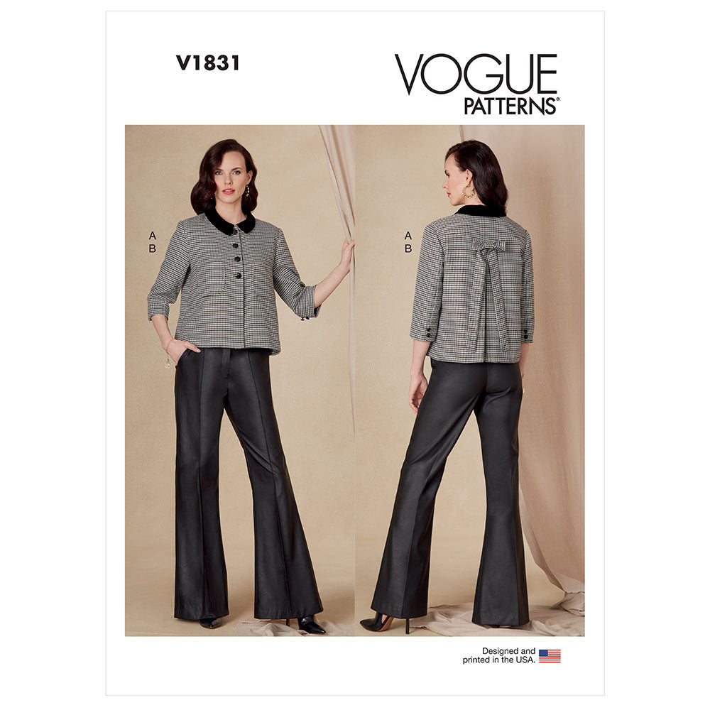 VOGUE V1831 Misses' and Misses' Petite Jacket and Pants