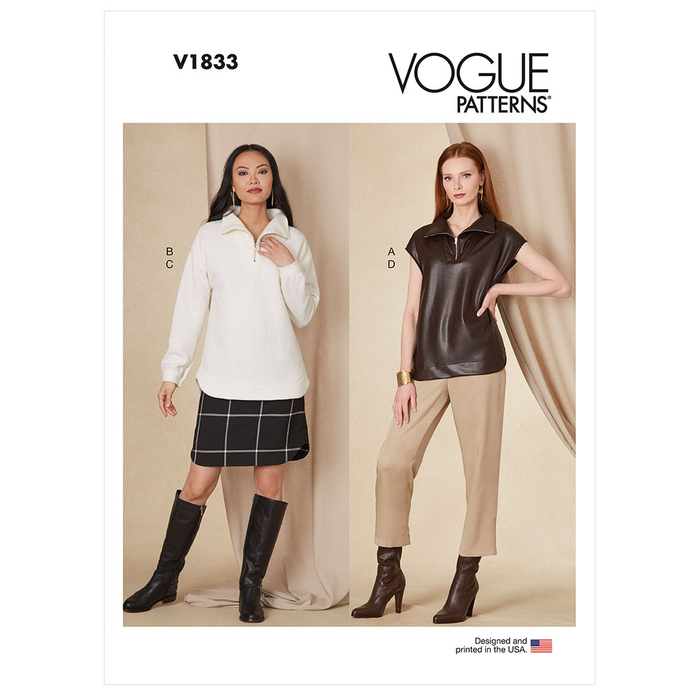 VOGUE V1833 Misses' Top, Skirt and Pants