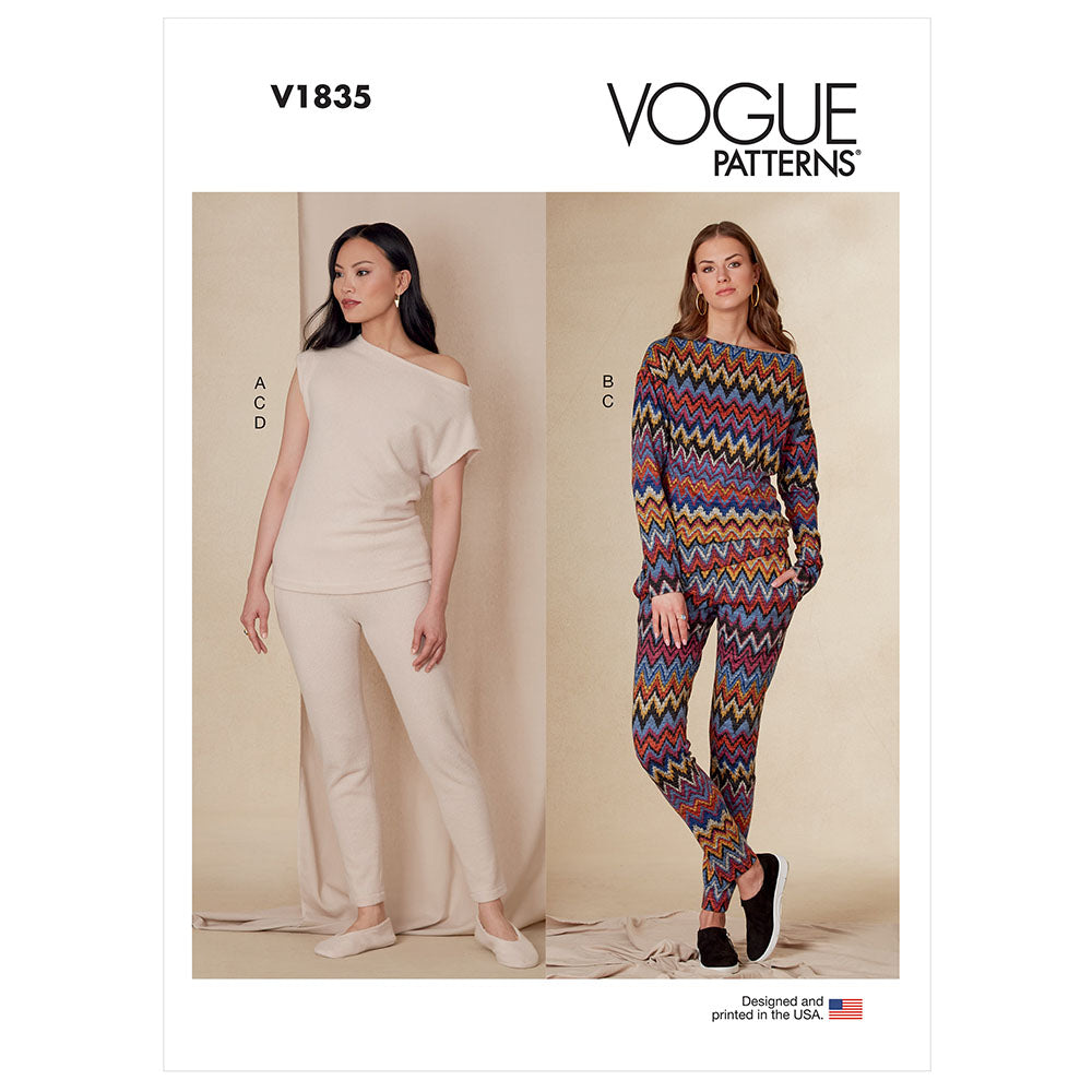 VOGUE V1835 Misses' Top, Pants and Slippers