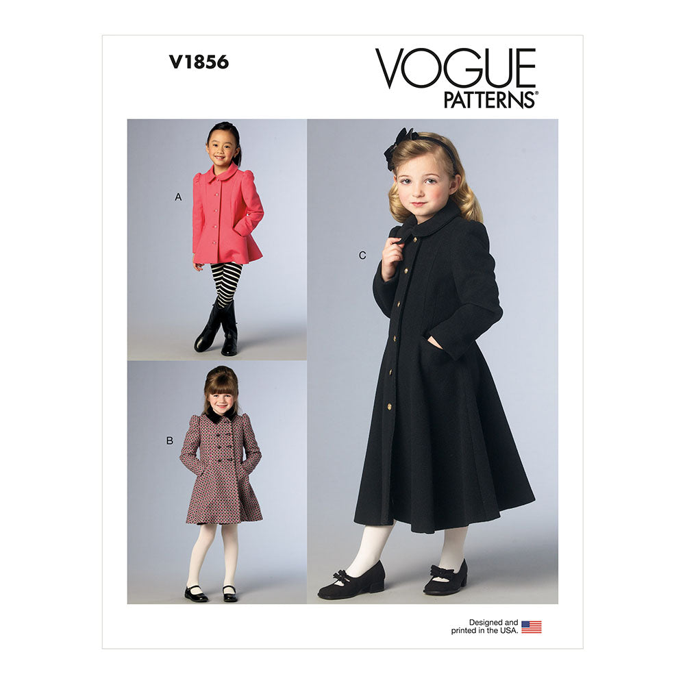 VOGUE V1856 Children's and Girls' Jacket and Coat