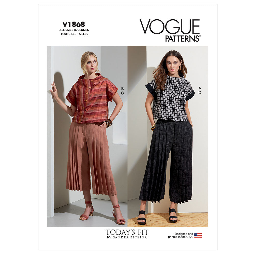 VOGUE V1868 Misses' Top and Pants