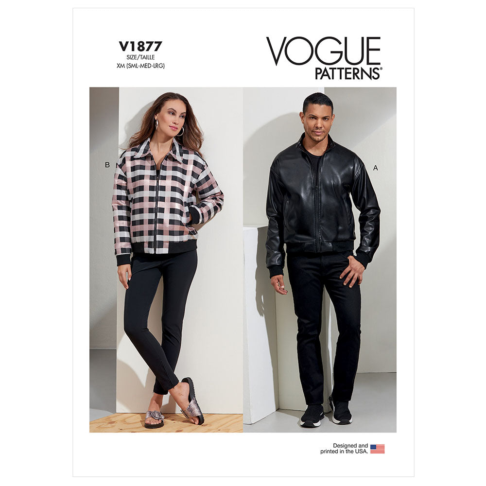 VOGUE V1877 Unisex Bomber Jacket
