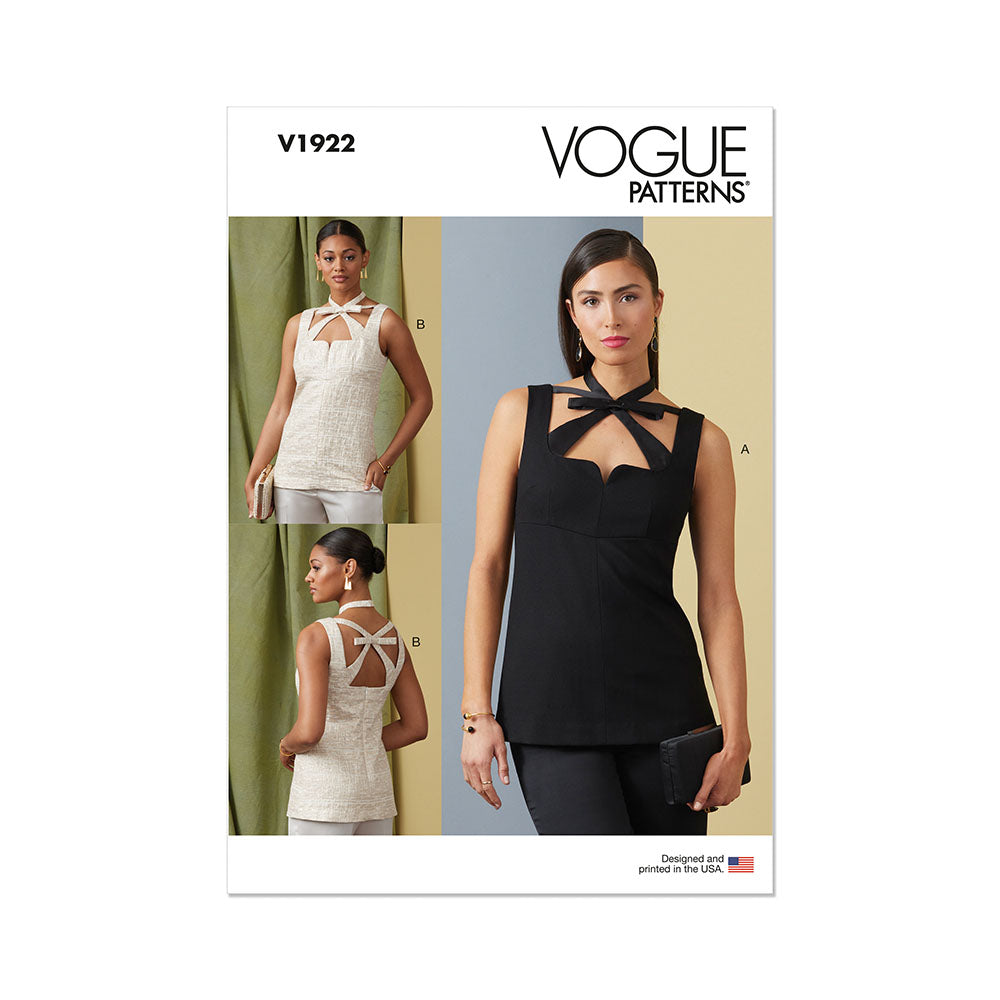 VOGUE V1922 Misses' Sleeveless Top