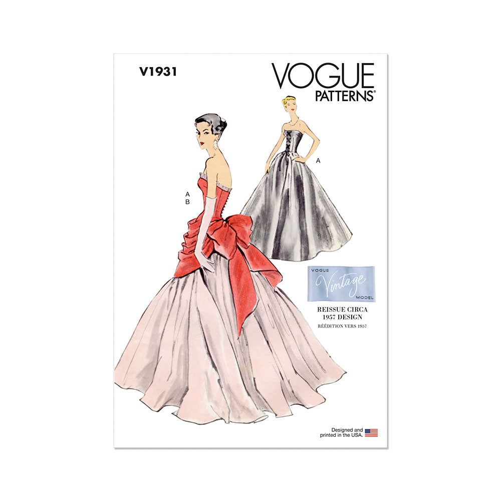 VOGUE V1931 Drss & Overbod W/Pannier