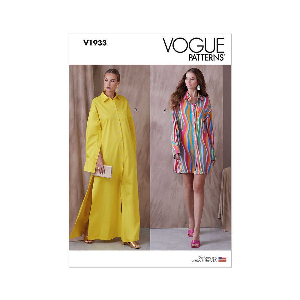 VOGUE V1933 Misses' Shirt Dress