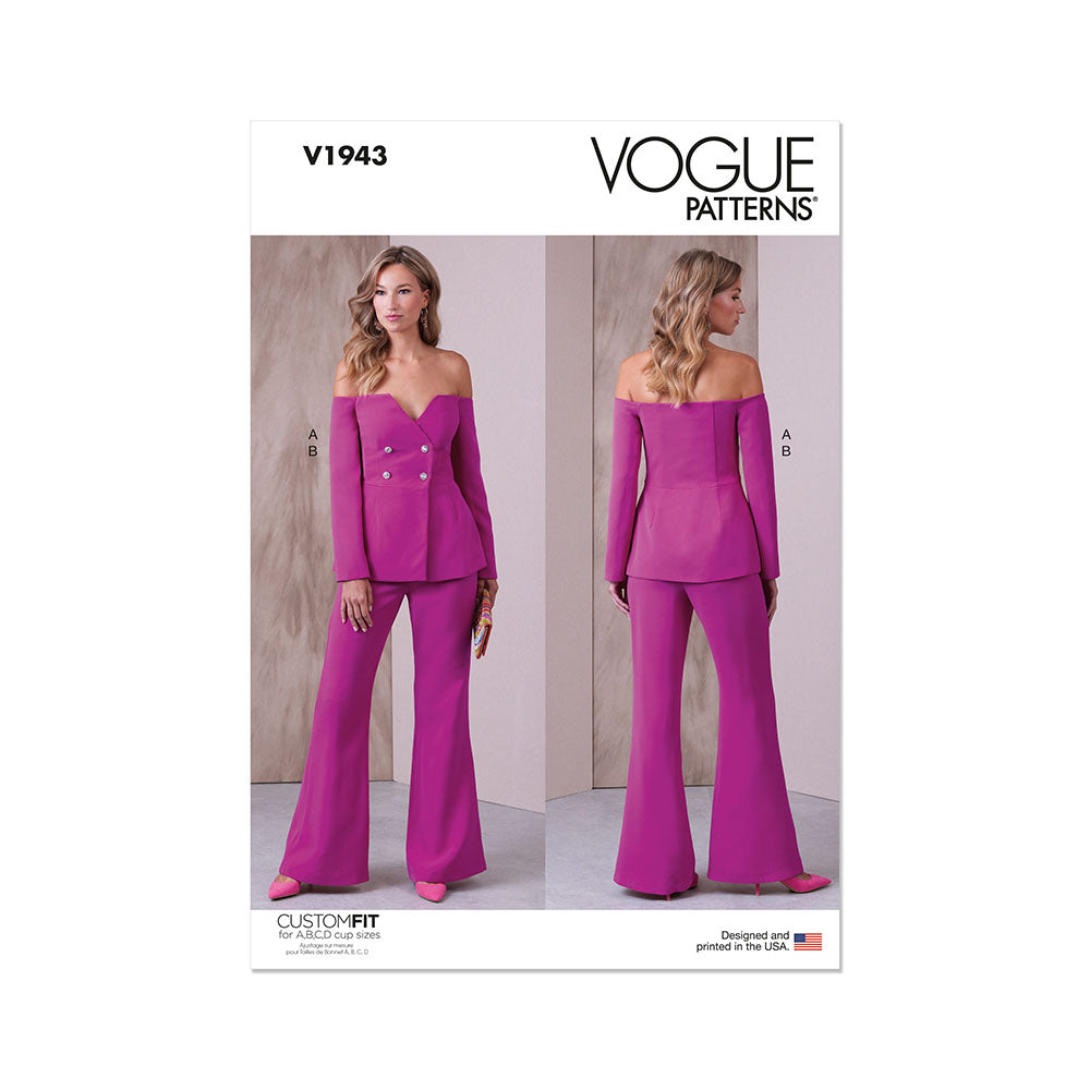 VOGUE V1943 Misses' Jacket and Pants