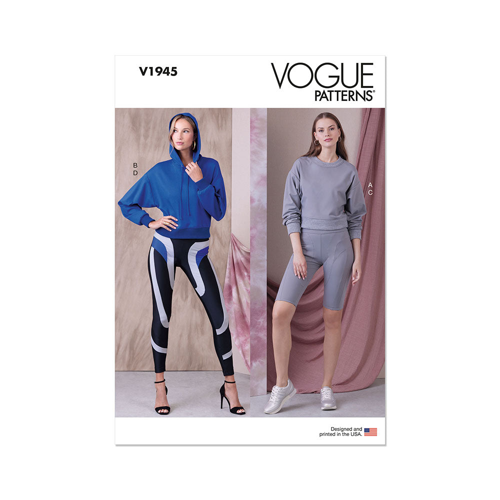 VOGUE V1945 Misses’ Knit Top and Leggings in Two Lengths
