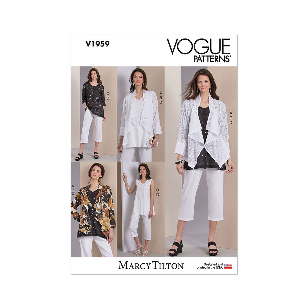 VOGUE V1959 Misses' Jacket, Tunics and Pants