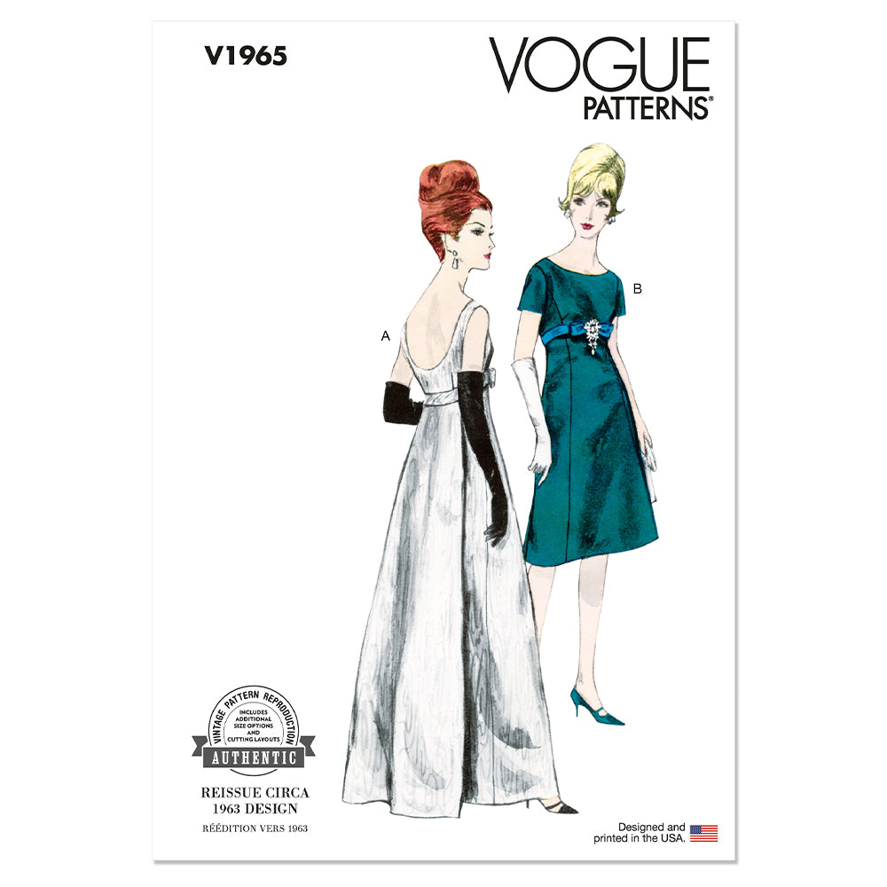 VOGUE V1965 Misses' One Piece Evening Dress