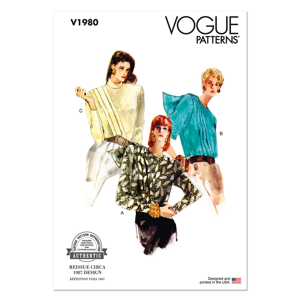 VOGUE V1980 Misses' Blouse