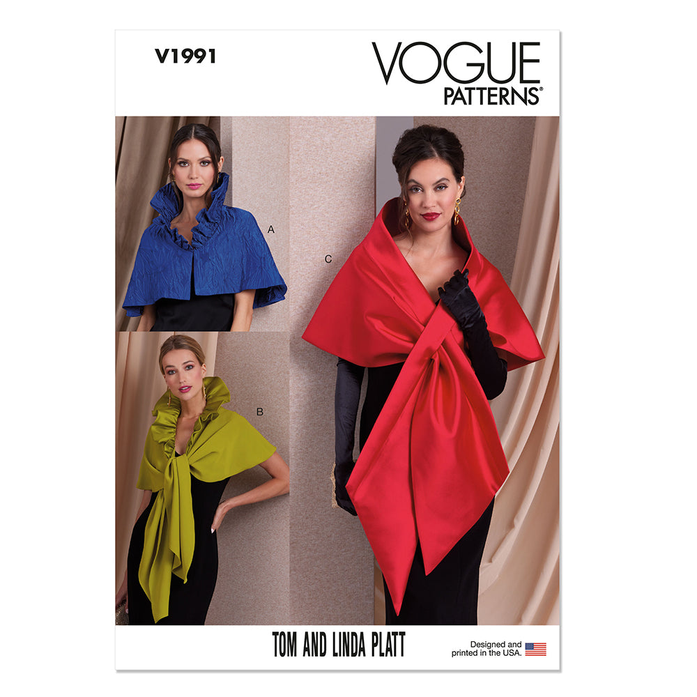 VOGUE V1991 Misses' Wraps by Tom & Linda Platt