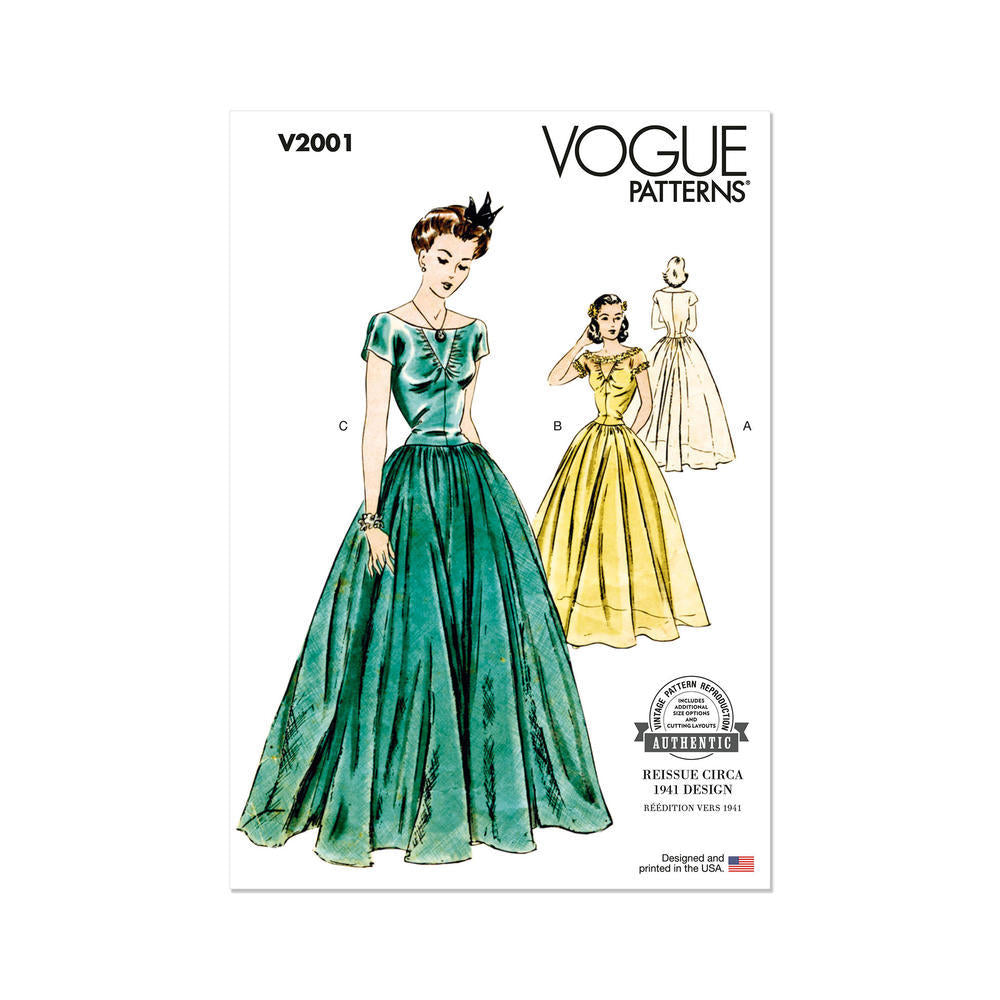 VOGUE V2001 Misses' Dress