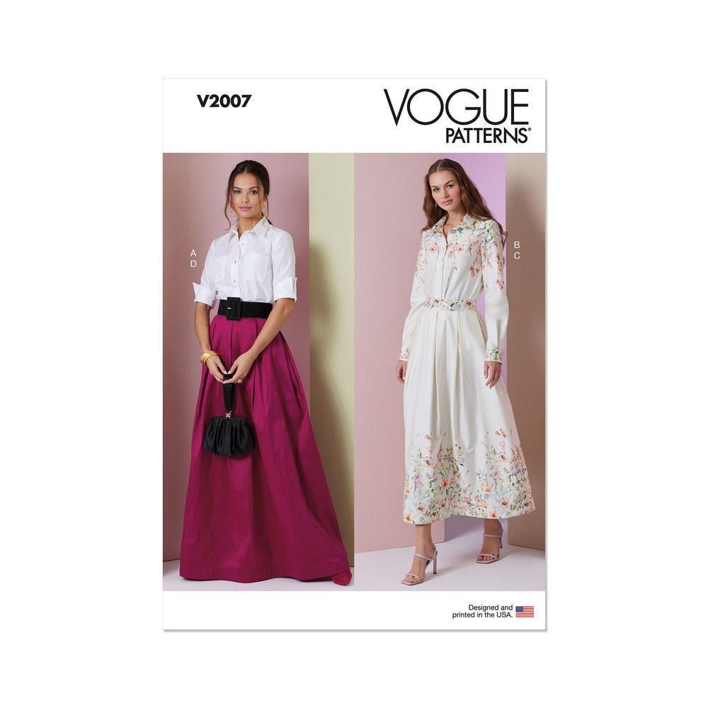 VOGUE V2007 Misses' Two Piece Dress