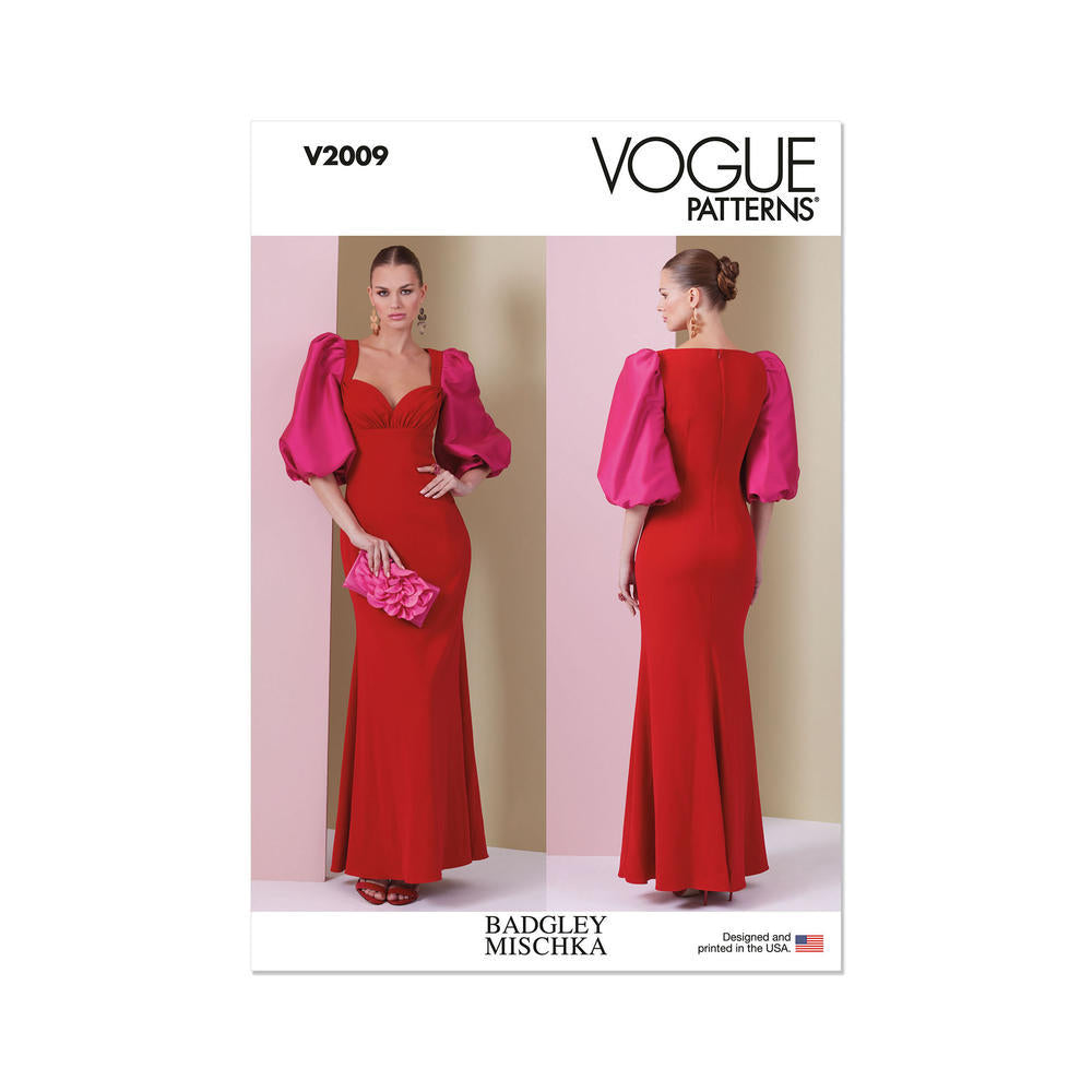 VOGUE V2009 Misses' Dress by Badgley Mischka