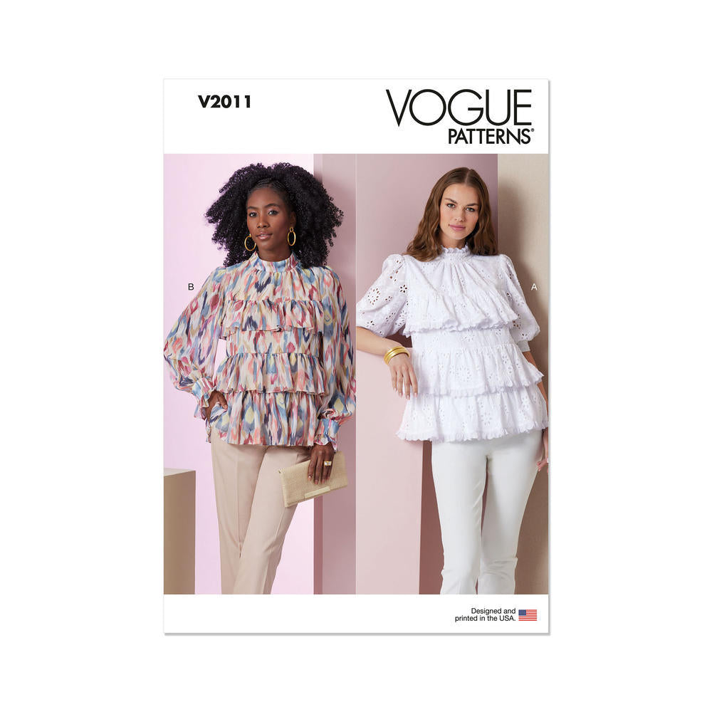 VOGUE V2011 Misses' Top with Sleeve Variations