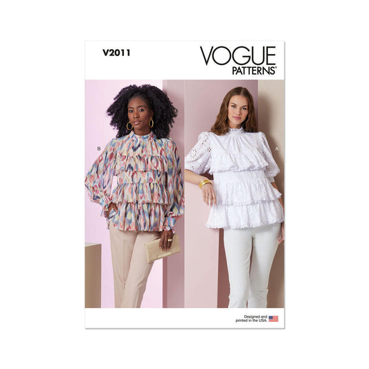 VOGUE V2011 Misses' Top with Sleeve Variations
