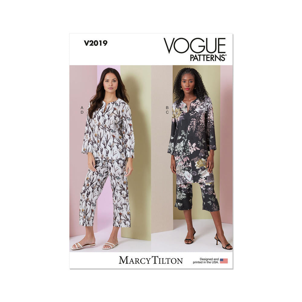 VOGUE V2019 Misses' Lounge Sets by Marcy Tilton