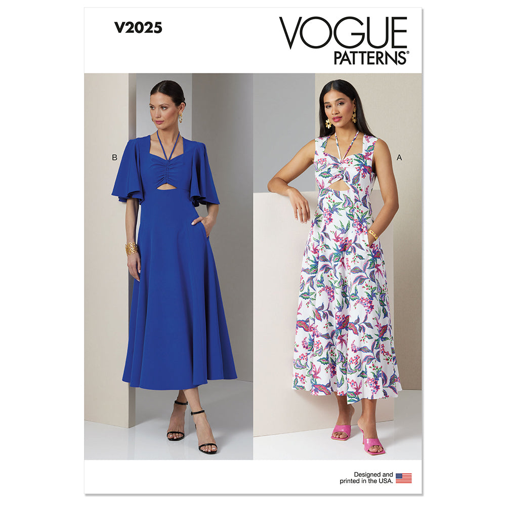 VOGUE V2025 Misses' Dress with Sleeve Variations