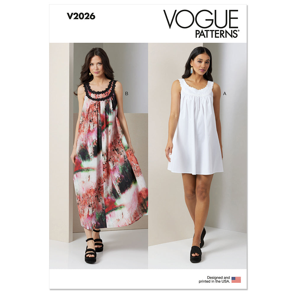 VOGUE V2026 Misses' Dress in Two Lengths