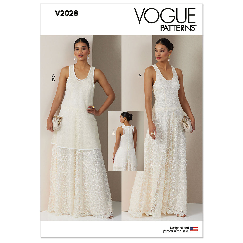 VOGUE V2028 Misses’ Dress and Overdress